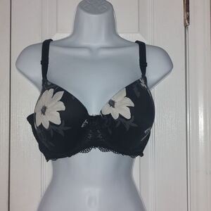Auden “The Daydream” Padded Push-Up Convertible Bra, Black Sz 38DD NWOT